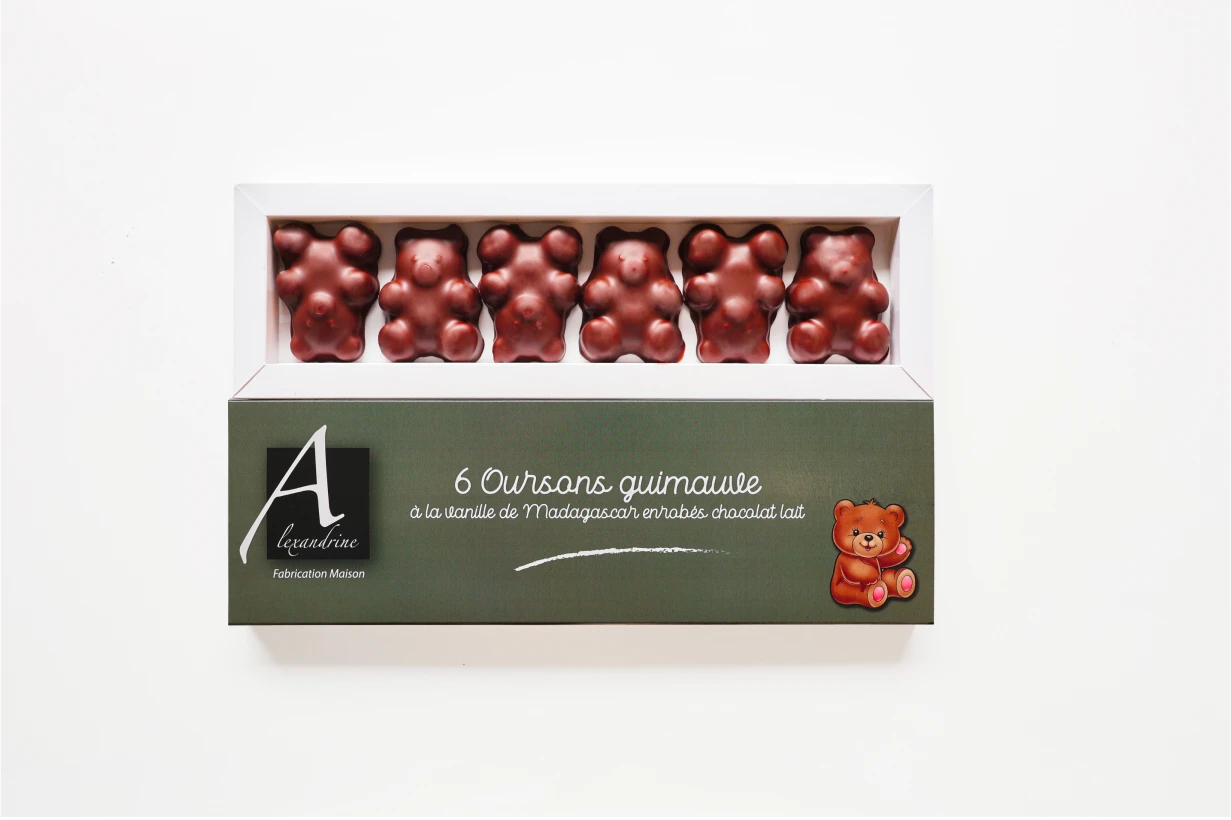Alexandrine Patisserie Concarneau 6 Guimauves Vanille De Madagascar Enrobees Chocolat Lait